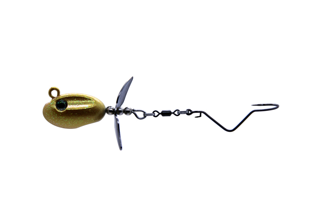 depth charge fishing lure DepthCharge Flippin' Jig and displacing water in a way bass cant ignore WalleyeX Depth Charge GT Spinner